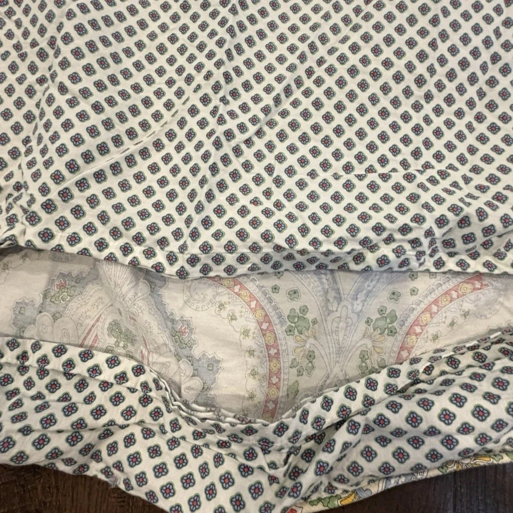 Ralph Lauren Standard Full Queen Set Duvet Cover Shams Paisley Floral Cotton